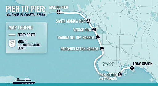 Pier to Pier Route Map
